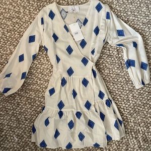 Long sleeve wrap dress